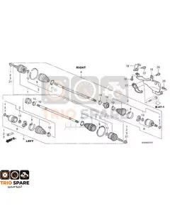 Front Right Drive Shaft Honda Accord 2003 - 2007