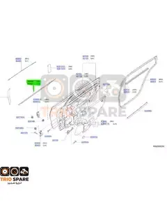 MOULDING - REAR DOOR OUTSIDE, RH Nissan Altima 2016 - 2018
