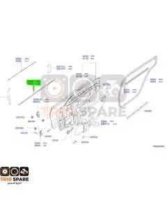 مسطرة باب خارجي خلفي يسار نيسان التيما 2016 - 2018