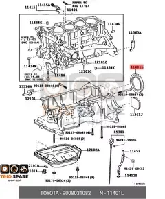 rear Crankshaft Oil Seal Toyota Camry 2007 - 2011