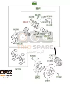 BRAKE ASSY - FRONT, RH Kia Optima 2013 - 2015