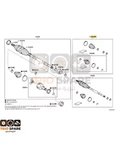 Boot Kit, Front Drive Shaft, In & Outboard, Rh Toyota Corolla  2020 - 2022