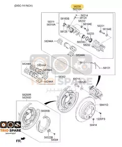 Brake Assy-Rr Wheel,Rh Hyundai Sonata 2015 - 2017