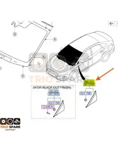 Garnish Assy-Delta Rh Hyundai Sonata 2018 - 2019