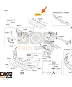 Garnish Assy-Rad Grille,Upr Hyundai Sonata 2011 - 2015