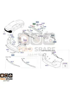 عظمة صدام خلفي يمين صغيرة كيا اوبتيما 2011 - 2015