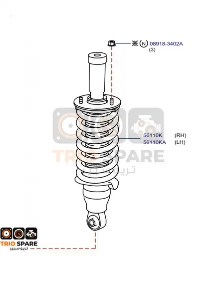 Front Right Shock Absorber Automatic Nissan Patrol 2010 - 2020