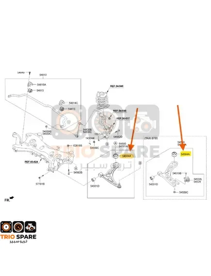 Bush-Fr Lwr Arm(G) Hyundai Sonata 2018 - 2019