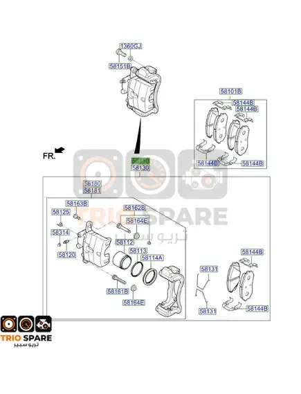 BRAKE ASSY - FRONT, LH Kia Optima 2016 - 2018