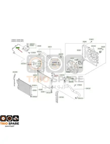 HOSE - RADIATOR TO RESERVOIR Kia Sportage 2014 - 2015