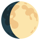 Download waxing gibbous moon emoji in PNG format