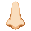 nose: light skin tone emoji in PNG format