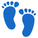 footprints emoji in PNG format