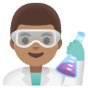 man scientist: medium skin tone emoji in PNG format