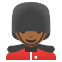 man guard: medium-dark skin tone emoji in PNG format