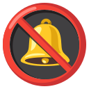 带斜线的铃铛 emoji in PNG format