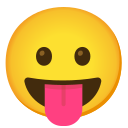 face with tongue emoji in PNG format