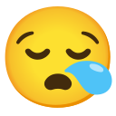 sleepy face emoji in PNG format