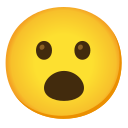 face with open mouth emoji in PNG format