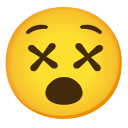 face with crossed-out eyes emoji in PNG format