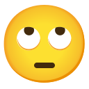 face with rolling eyes emoji in PNG format