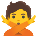 person gesturing NO emoji in PNG format