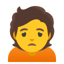 皱眉的人 emoji in PNG format