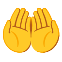 双手掌心向上 emoji in PNG format