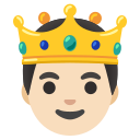 王子：浅肤色 emoji in PNG format