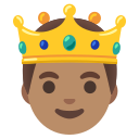 prince: medium skin tone emoji in PNG format