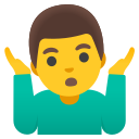 man shrugging emoji in PNG format