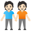 people holding hands: light skin tone emoji in PNG format