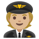 pilot: medium-light skin tone emoji in PNG format