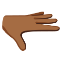 手掌向下：中深肤色 emoji in PNG format