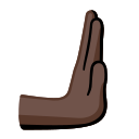 rightwards pushing hand: dark skin tone emoji in PNG format