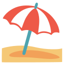 地上的遮阳伞 emoji in PNG format