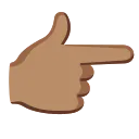 向右指的反手食指：中等肤色 emoji in WEBP format