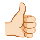 thumbs up: light skin tone emoji in WEBP format