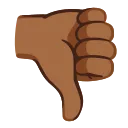 拇指向下：中深肤色 emoji in WEBP format