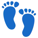 footprints emoji in WEBP format