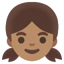 girl: medium skin tone emoji in WEBP format