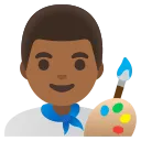 man artist: medium-dark skin tone emoji in WEBP format