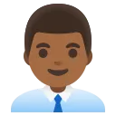 man office worker: medium-dark skin tone emoji in WEBP format