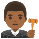 男法官：中深肤色 emoji in WEBP format