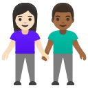 woman and man holding hands: light skin tone, medium-dark skin tone emoji in WEBP format