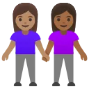 women holding hands: medium skin tone, medium-dark skin tone emoji in WEBP format