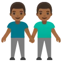 Download men holding hands: medium-dark skin tone emoji in WEBP format