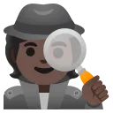 Download detective: dark skin tone emoji in WEBP format