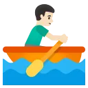 浅肤色男子划船 emoji in WEBP format