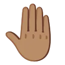 raised back of hand: medium skin tone emoji in WEBP format